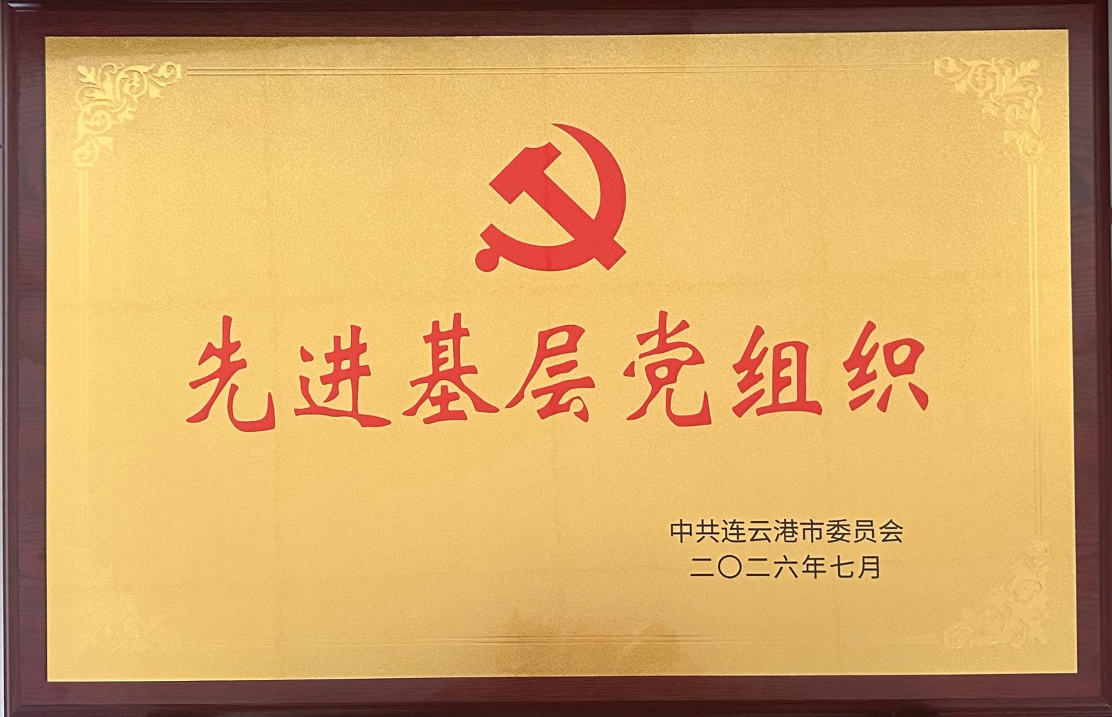 連云港市委先進(jìn)基層黨組織-獎(jiǎng)牌